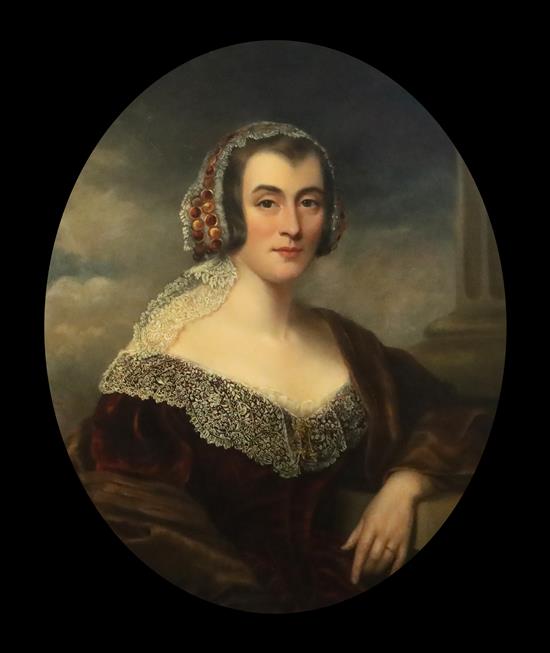 Franz Xavier Winterhalter (1805-1873) Portrait of Mary Ann, wife of Joseph Boord of Harefield 36 x 30in.